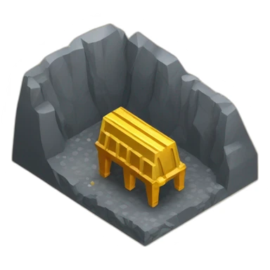 isometric mining gold shaft sticker