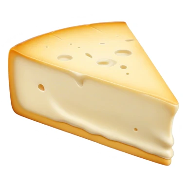 Cinematic Realistic Brie Cheese Emoji, featuring a creamy, soft-ripened cheese with a delicate rind rendered with lifelike detail and inviting, natural lighting. sticker
