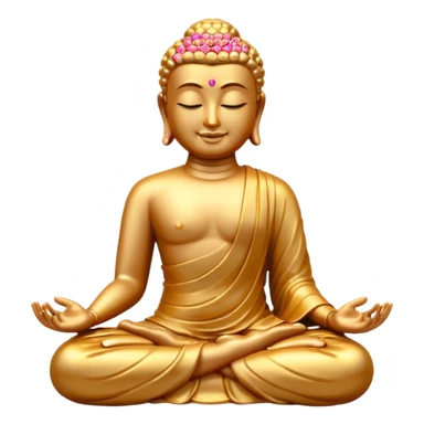 Buddha statue emoji modeled off the meditate emoji but Buddha themed sticker