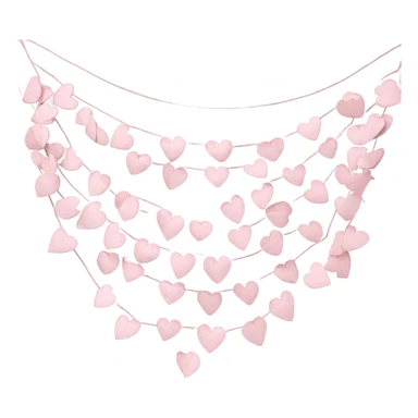 Light pink heart garland’s is  sticker