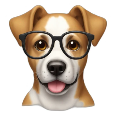Un chien avec des lunettes sticker