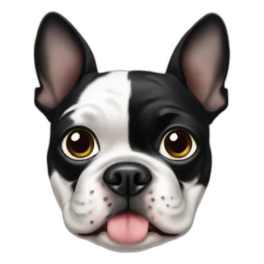 Boston terrier one black eye sticker