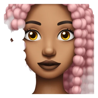 Baddie with nails and lashes sticker