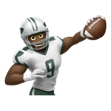 Football head making a stiff arm  sticker