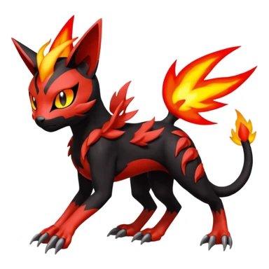 Meloetta-Litten-Guilmon-Darkrai-Pokémon-Fakémon-fusion-hybrid-creature sticker