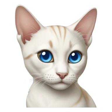 Realistin creme Siam cat blue eyes sticker