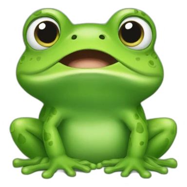 Une grenouille qui dit coucou sticker