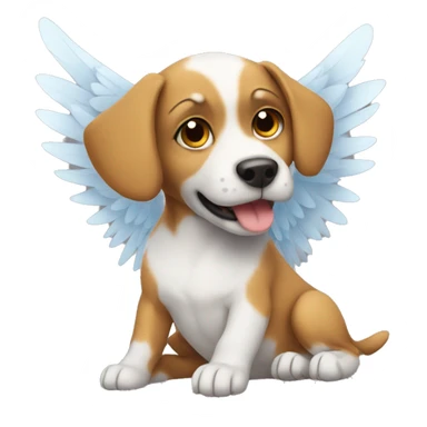 A dog with wings sticker
