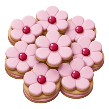 Cherry blossom shaped cookies  sticker