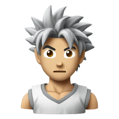 imagine goku as a 3D editor with a gray aipon computer
 sticker