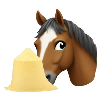 Horse checking what flour tastes like sticker