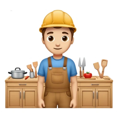 Imagen de un carpintero con puertas,cocinas,armarios sticker