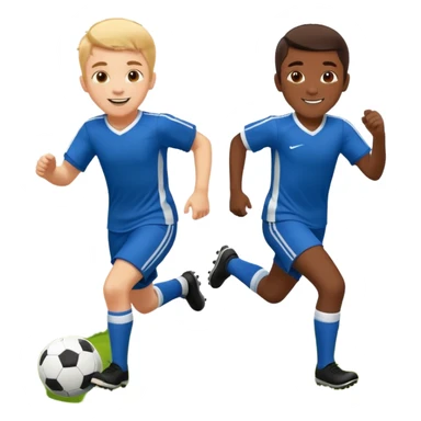 two brothers playings soccer sticker