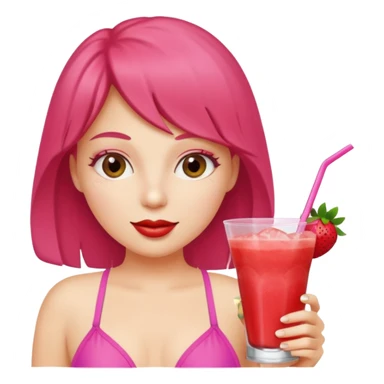 Lisa cruise ship, some bathing drinking a strawberry daiquiri sticker