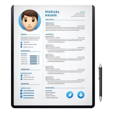 resume on paper sticker