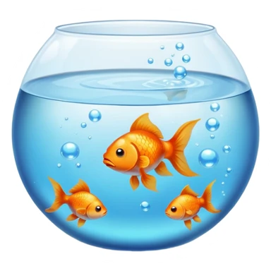 Fish bowl with gold fish in it  sticker