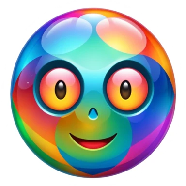 boule disco à facette et poulpe sticker