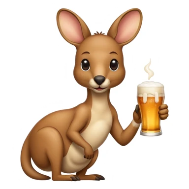 🦘drinking beer  sticker