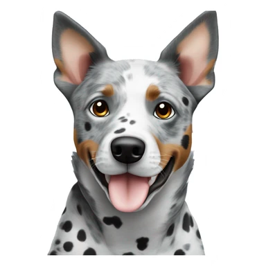 Blue eyed Australian cattle dog grey and white spotted no brown sticker