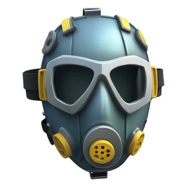 medieval scuba mask isometric sticker