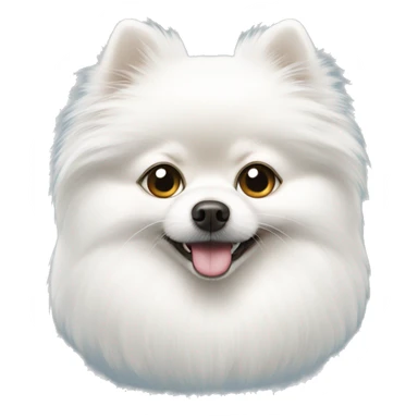 white pomeranian with one eye sticker