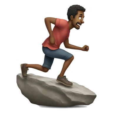 MAN tripping on a rock sticker