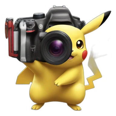 pikachu with Canonr5  camera sticker