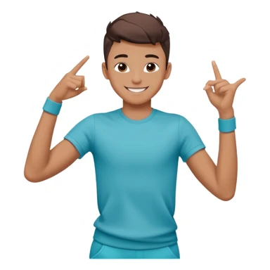 boy tiktok dance half body no tiktok logo sticker