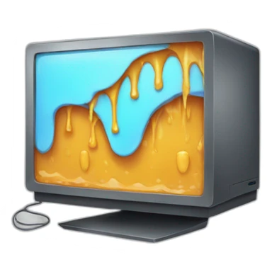 melting computer sticker