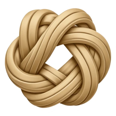 elegant knot with flowing rope lines sticker