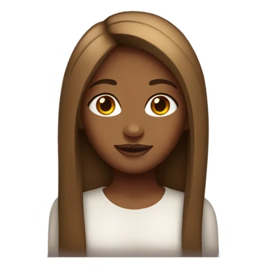 brown skin girl with straight hair aesthetic vibe  sticker