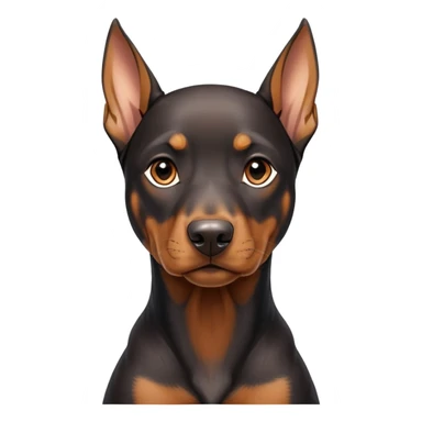 cinematic-noble-doberman puppy-portrait-emoji,-poised-and-regal,-with-a-strong,-athletic-build-and-a-lustrous,-well-groomed-black and tan fur,-deep-set-soulful-brown-eyes,-simplified-yet-sharp-and-sophisticated-features,-highly-detailed, sticker
