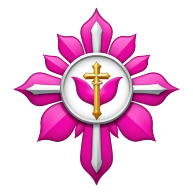 ave maria's emblem with a touch of majenta sticker