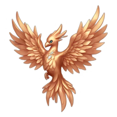 Rose Gold Phoenix Head sticker
