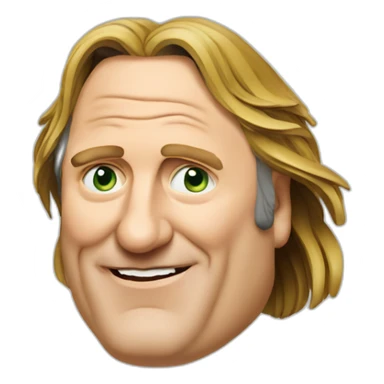 Gérard Depardieu in rasta sticker