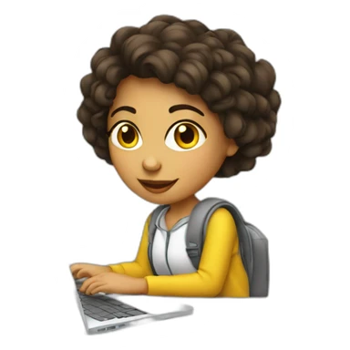 Graphic Designer colombian girl with laptop sticker