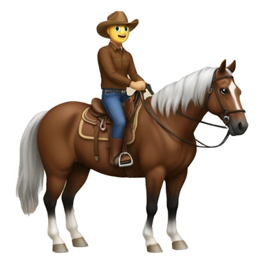 Reining Horse Brown  sticker