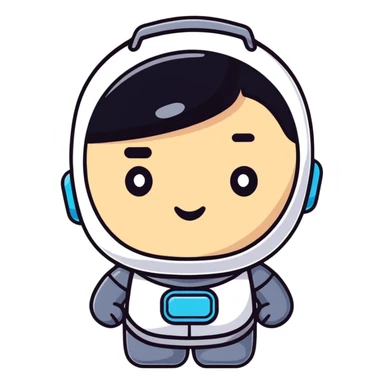 friendly AI assistant character sticker