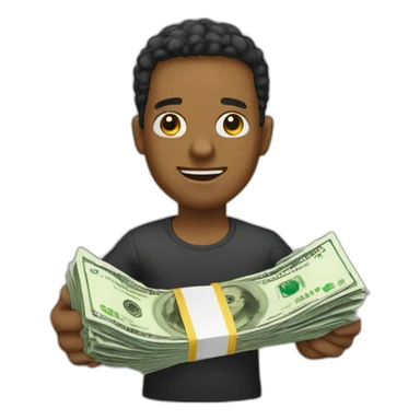 Dinero cayendo sticker