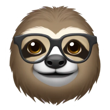 Sloth with glasses sticker