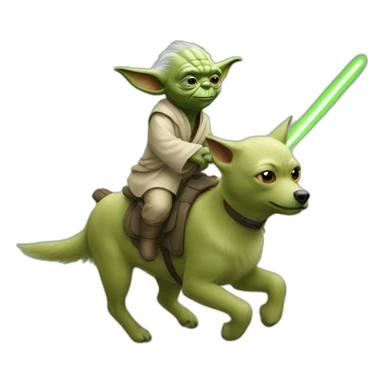 yoda riding spitz sticker