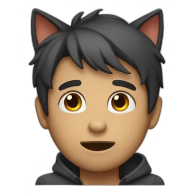 man acting like a cat sticker