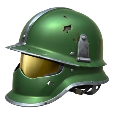 shiny green helmet world war times sticker