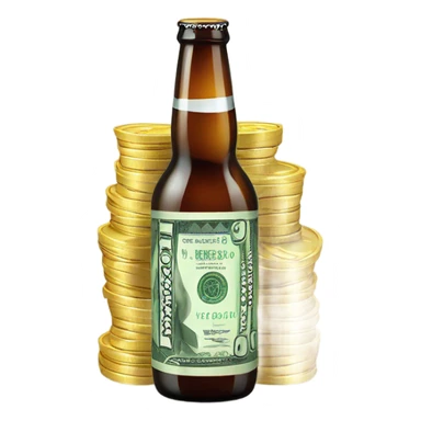 beer with money sticker