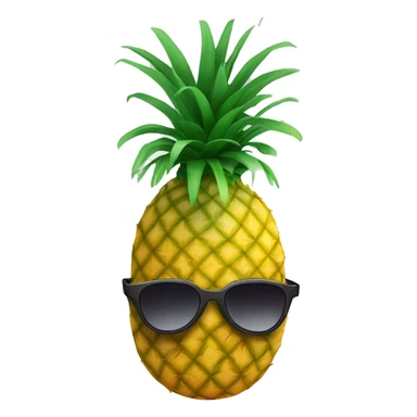 Upsidedown pineapple wearing sunglasses sticker