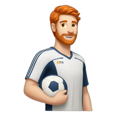 A redhead guy who play volley sticker