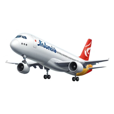 Indonesia airlines take off in airport sticker