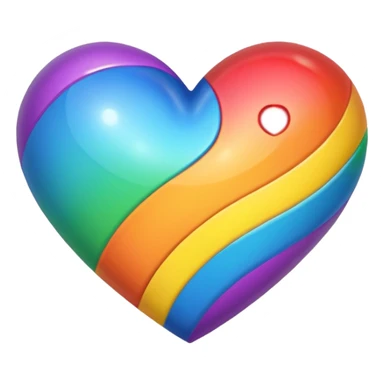A rainbow heart emoji sticker