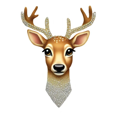 Deer in rhinestones sticker
