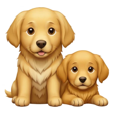 2 golden retrievers, one is yellow and one is darker brown sticker